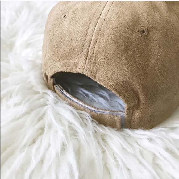 Sold out 🌟 vegan suede baseball cap hat tan - Picture 4 of 4